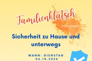 Flyer zu Familienklatsch informiert